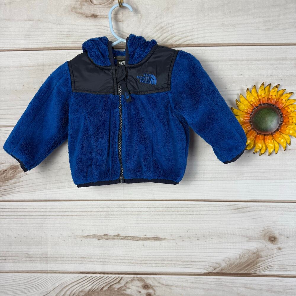 The North Face Infant Oso‎ Fleece Hoodie Jacket Blue Black 3-6M